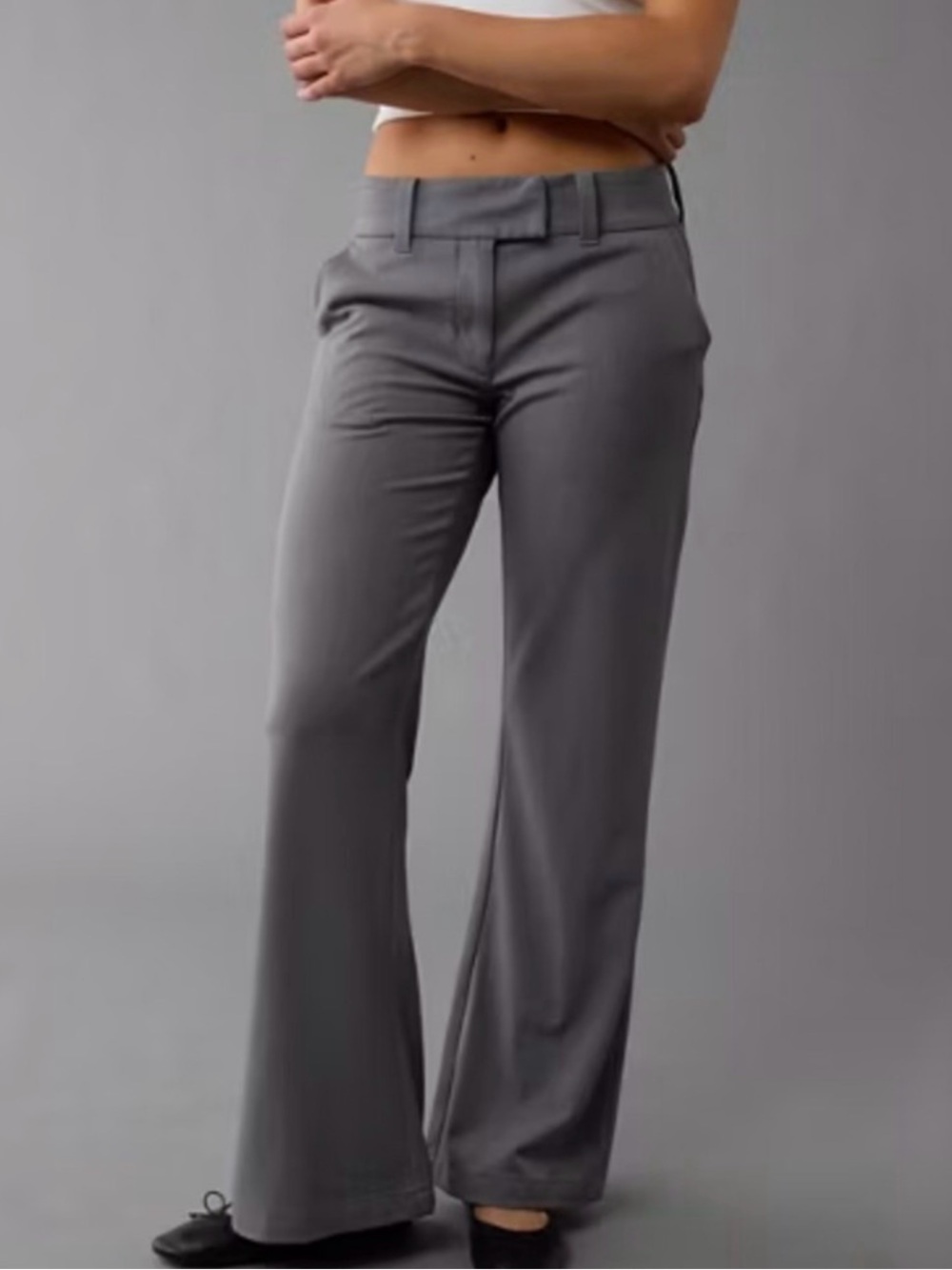 American Eagle Baggy Flare Trouser Gray Size 12